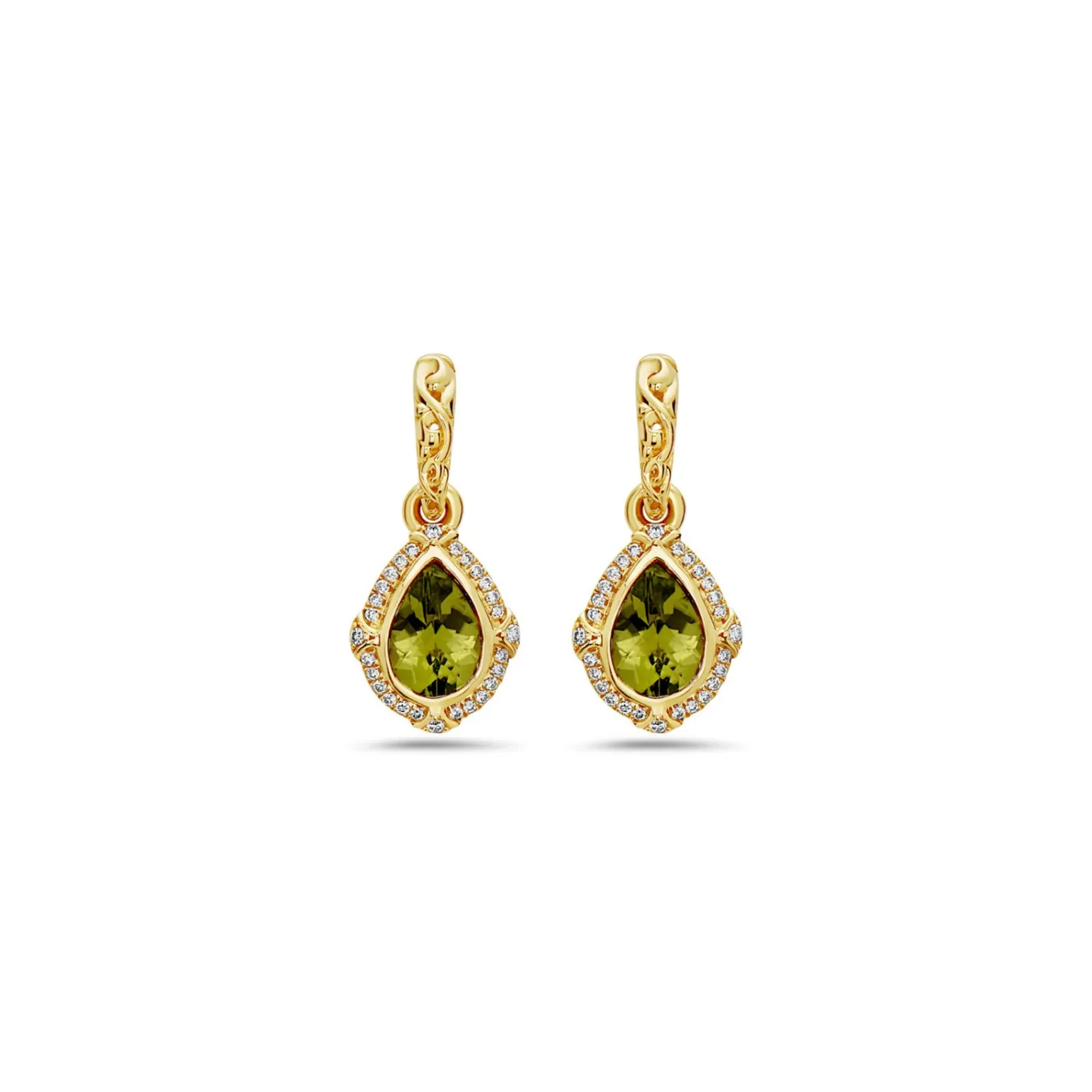 Pastel Diamond Classic Pear Shape Drop Earring