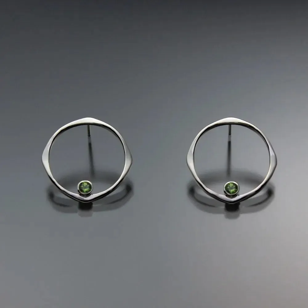 Peridot Earrings EAR070SMSSPR Sterling Silver or 14K Gold by John Tzelepis Jewelry