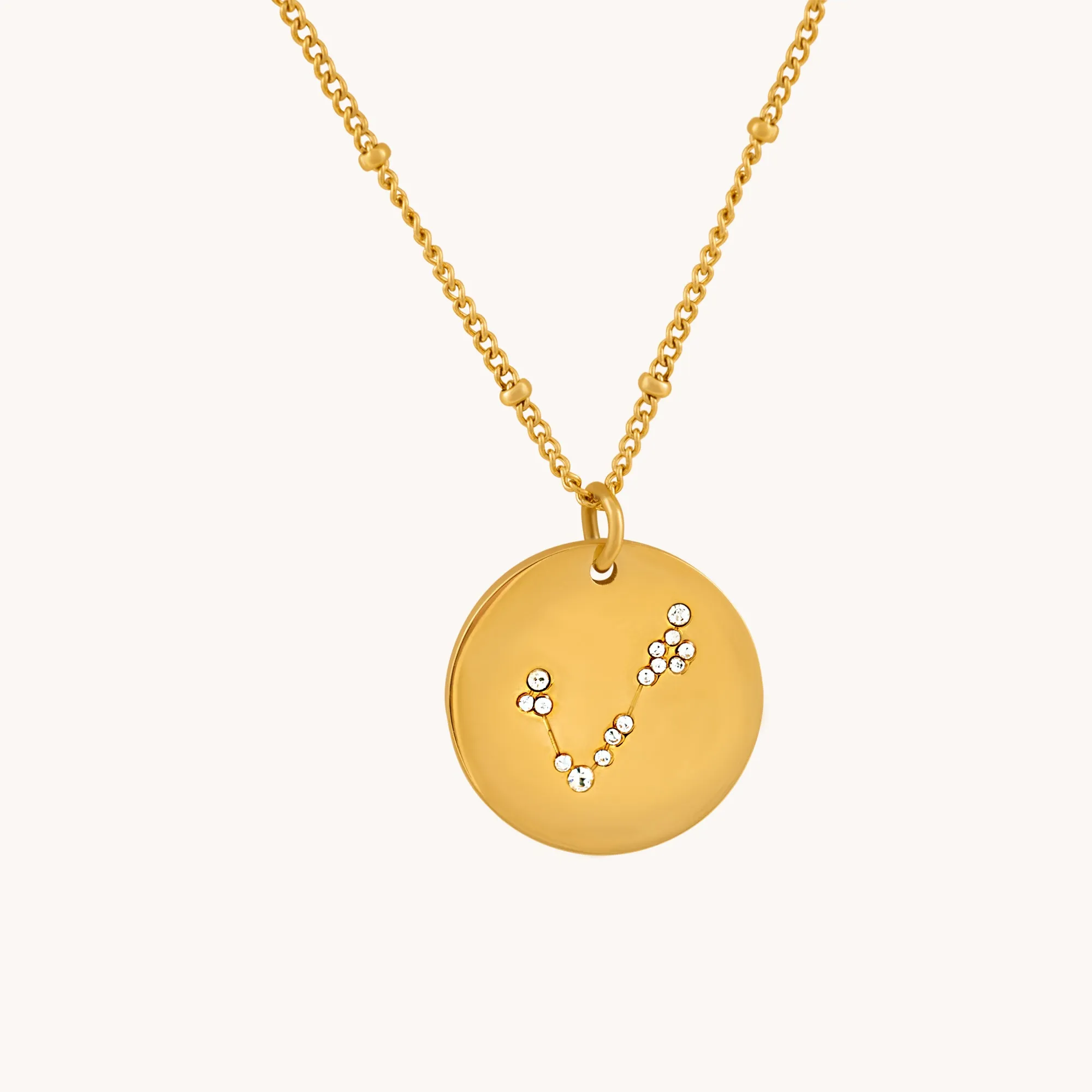 Pisces Gold Zodiac Necklace