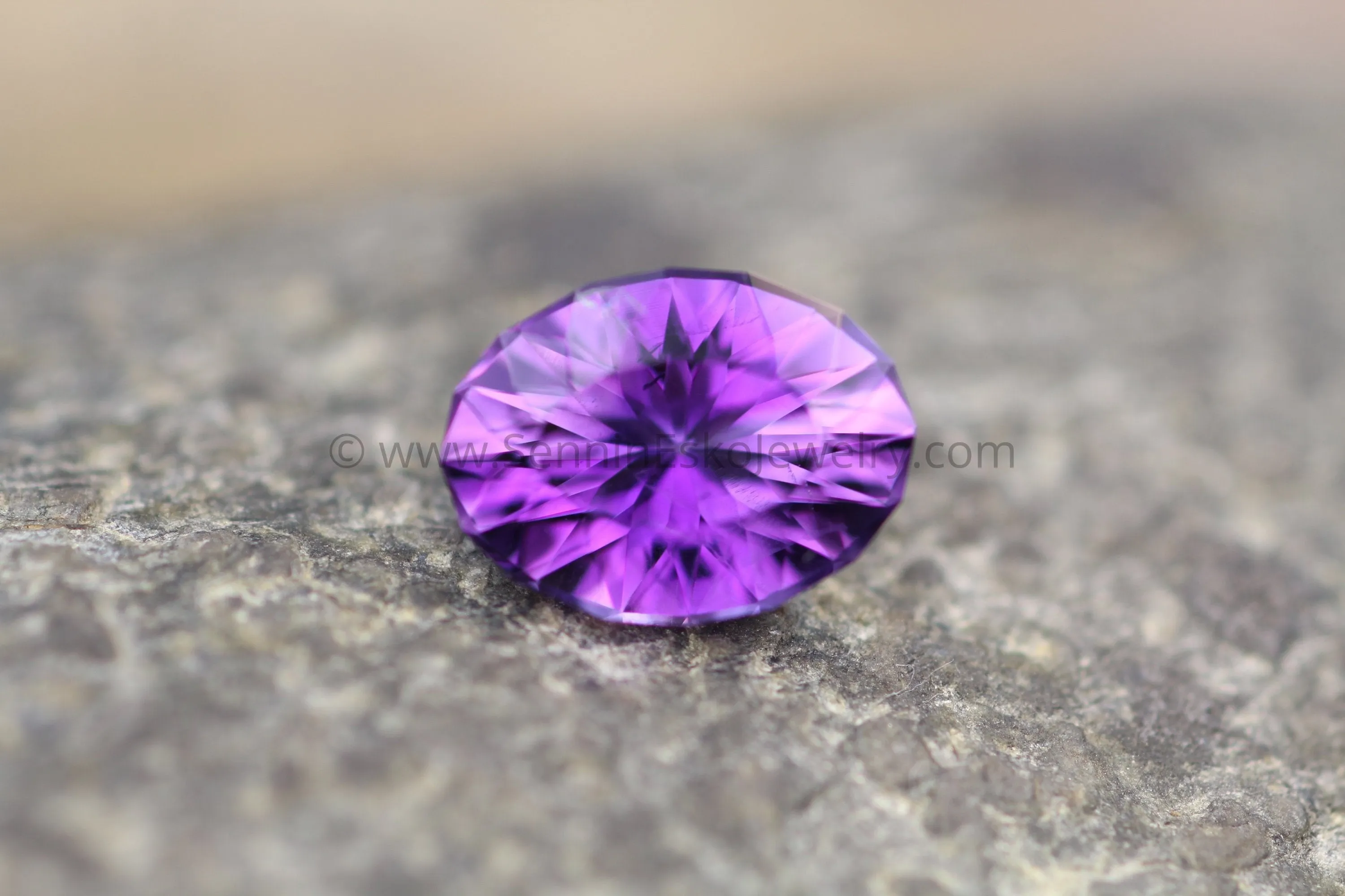 Precision Cut Oval Amethyst Brilliant Oval Gemstone - Precision Cut Amethyst