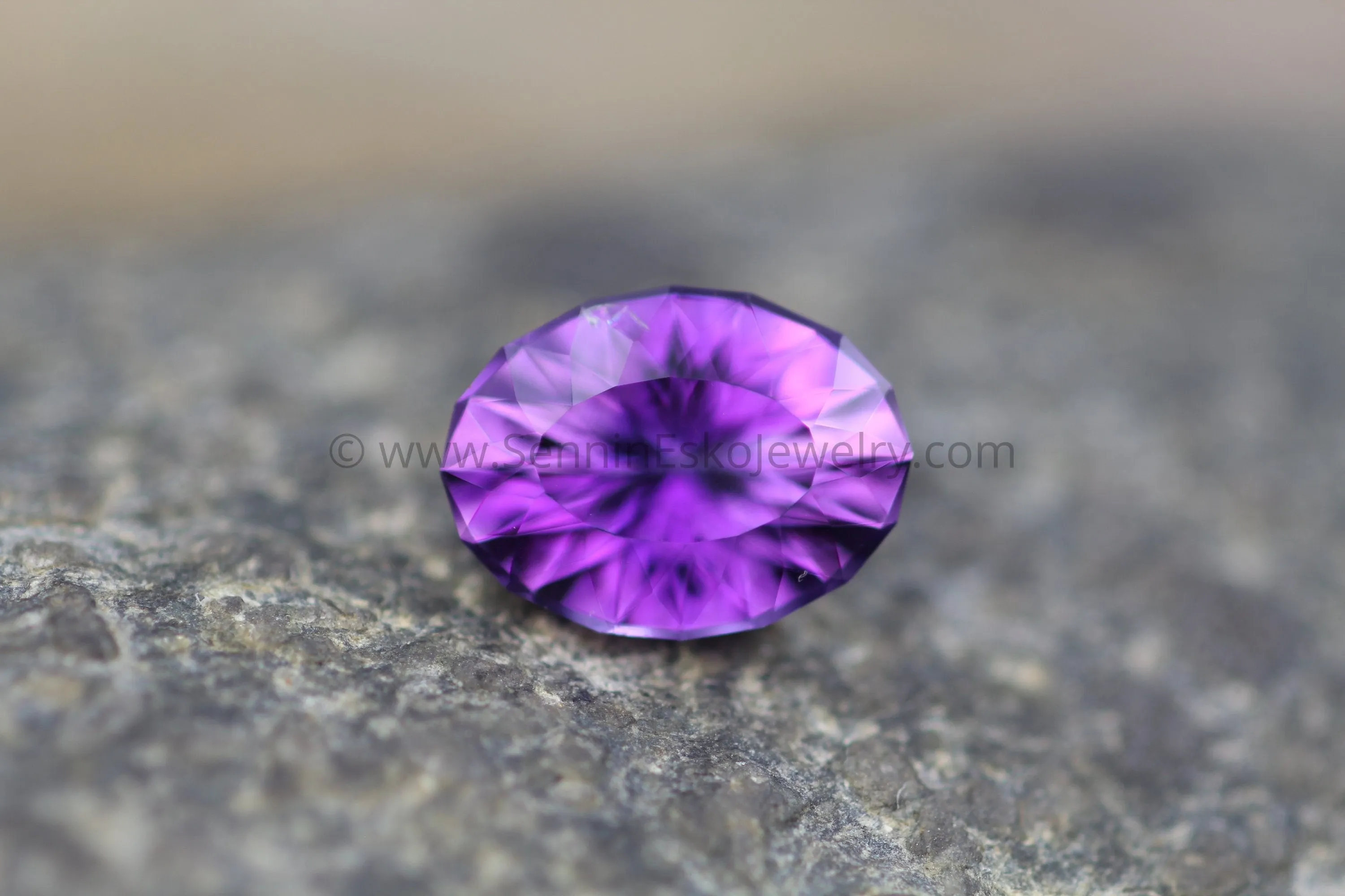 Precision Cut Oval Amethyst Brilliant Oval Gemstone - Precision Cut Amethyst