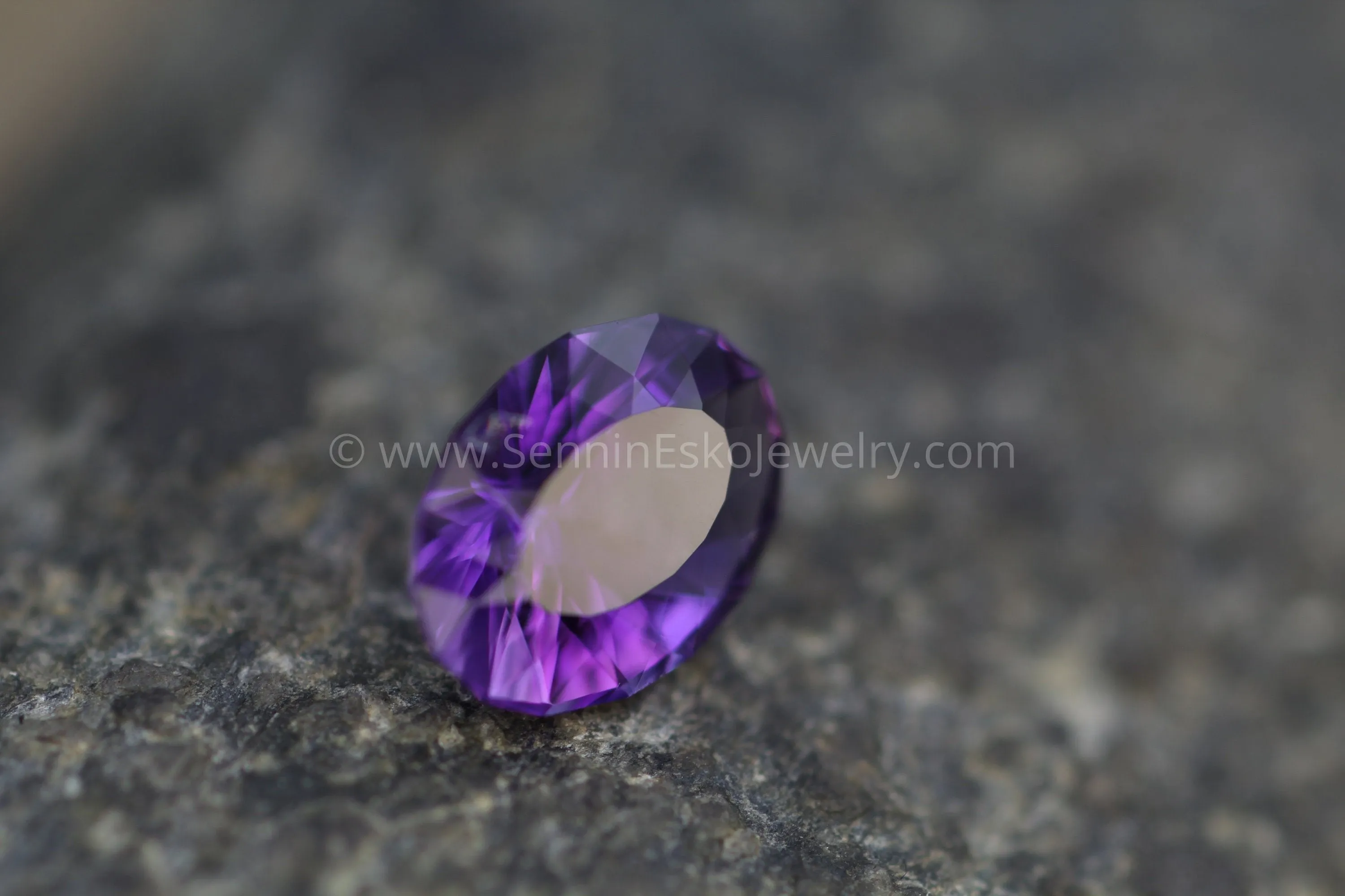 Precision Cut Oval Amethyst Brilliant Oval Gemstone - Precision Cut Amethyst