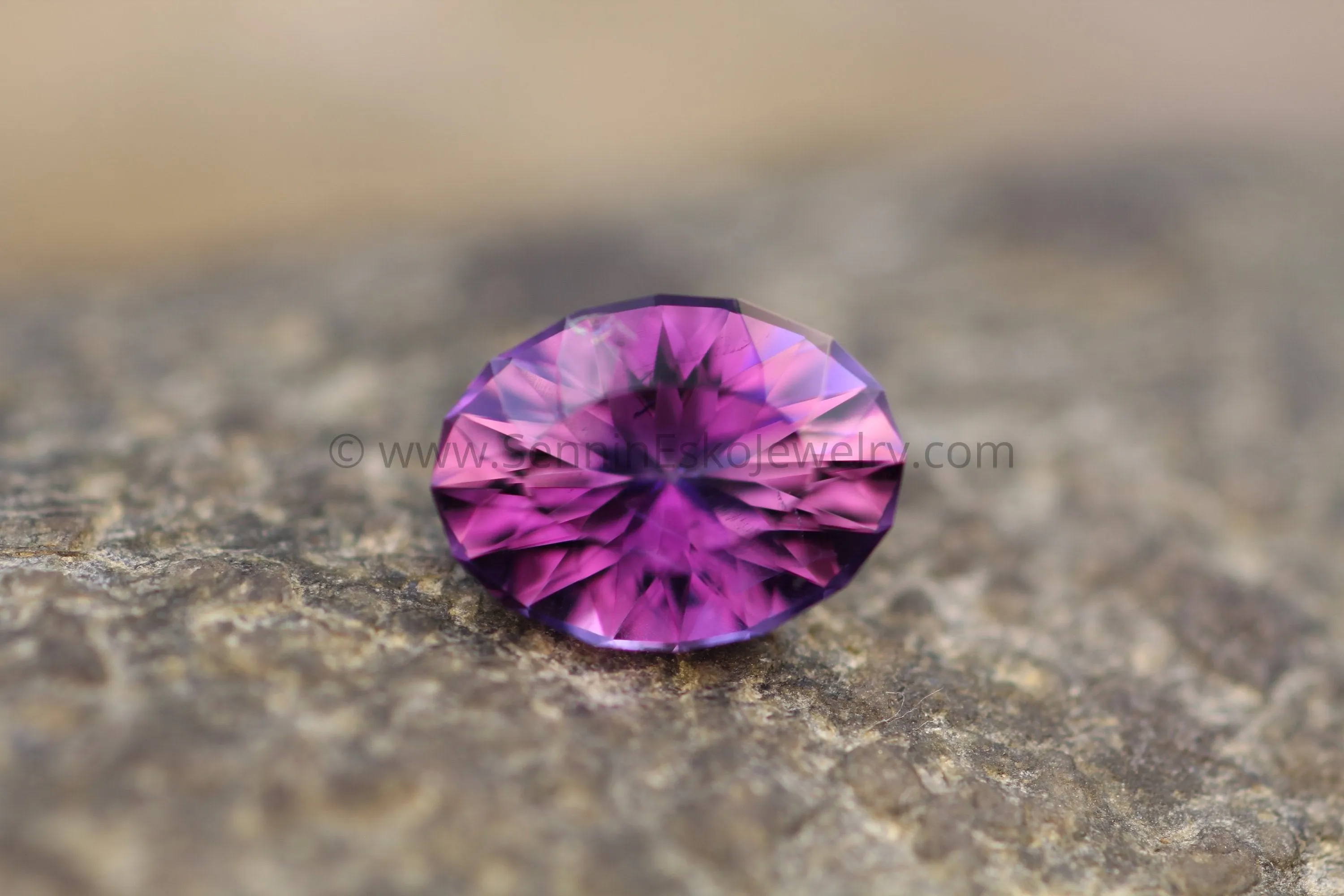 Precision Cut Oval Amethyst Brilliant Oval Gemstone - Precision Cut Amethyst