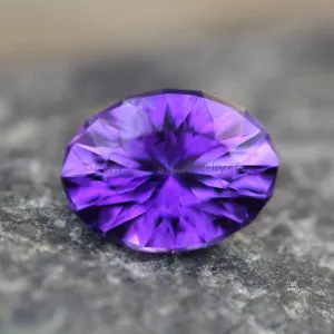 Precision Cut Oval Amethyst Brilliant Oval Gemstone - Precision Cut Amethyst