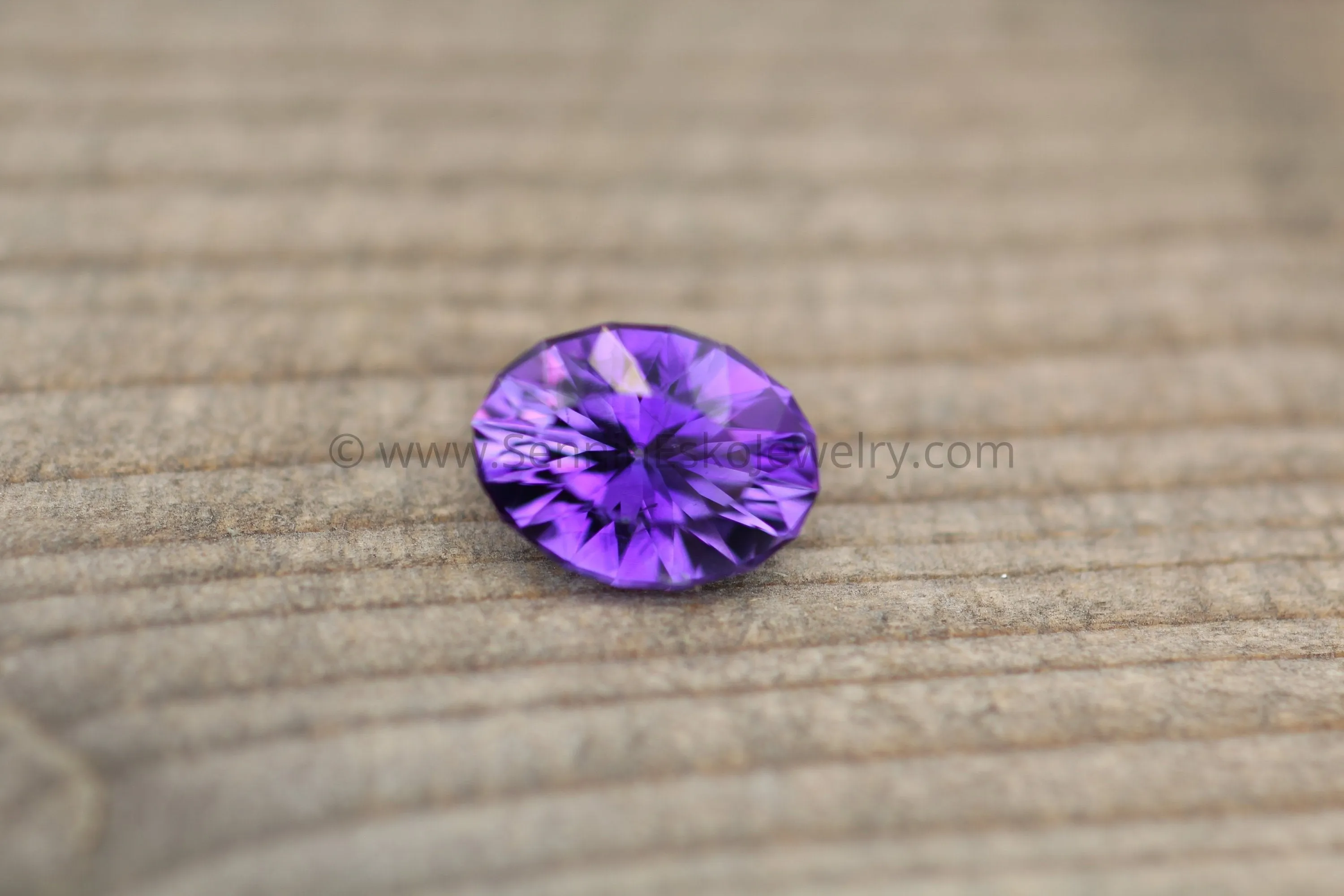 Precision Cut Oval Amethyst Brilliant Oval Gemstone - Precision Cut Amethyst