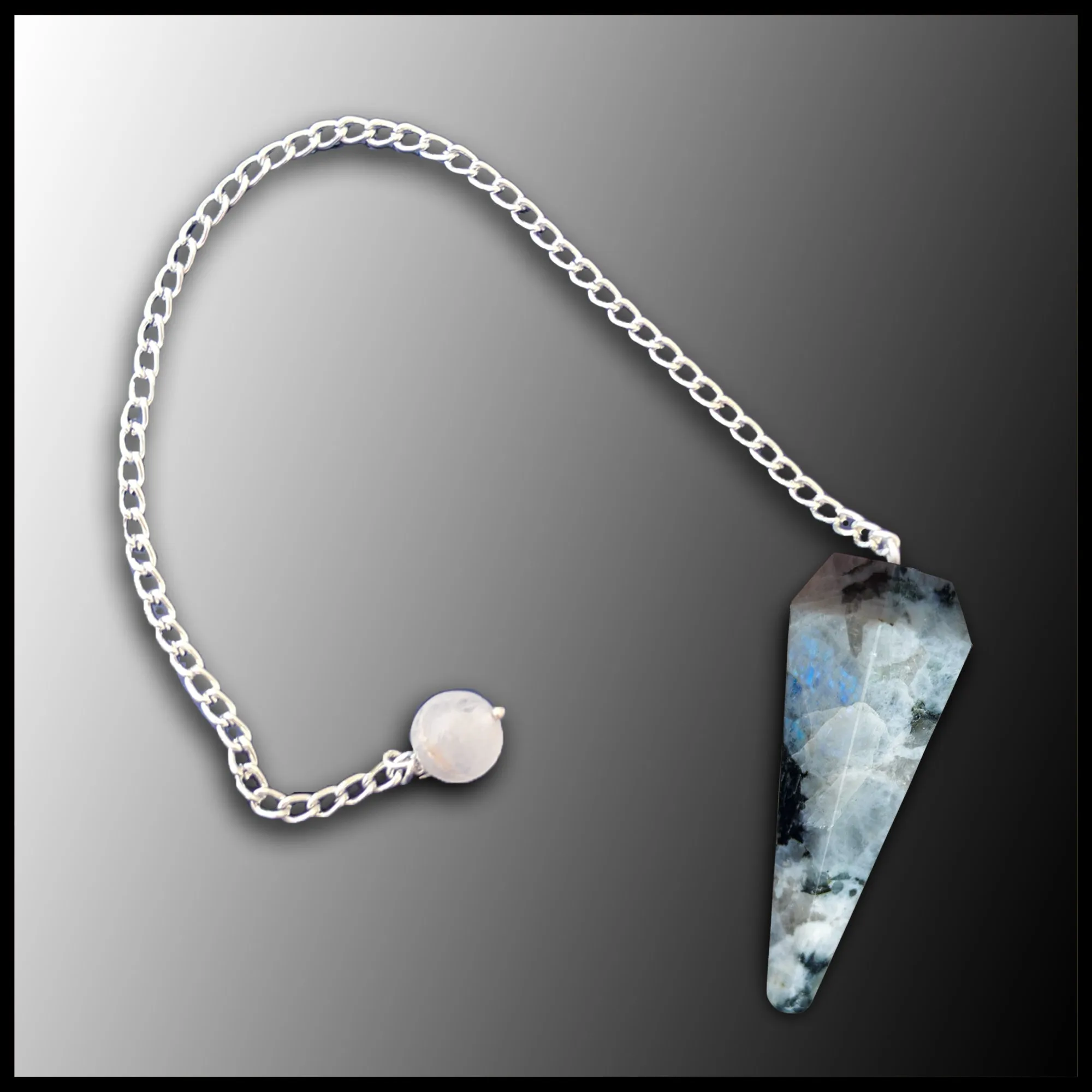 Rainbow Moonstone Pendulum