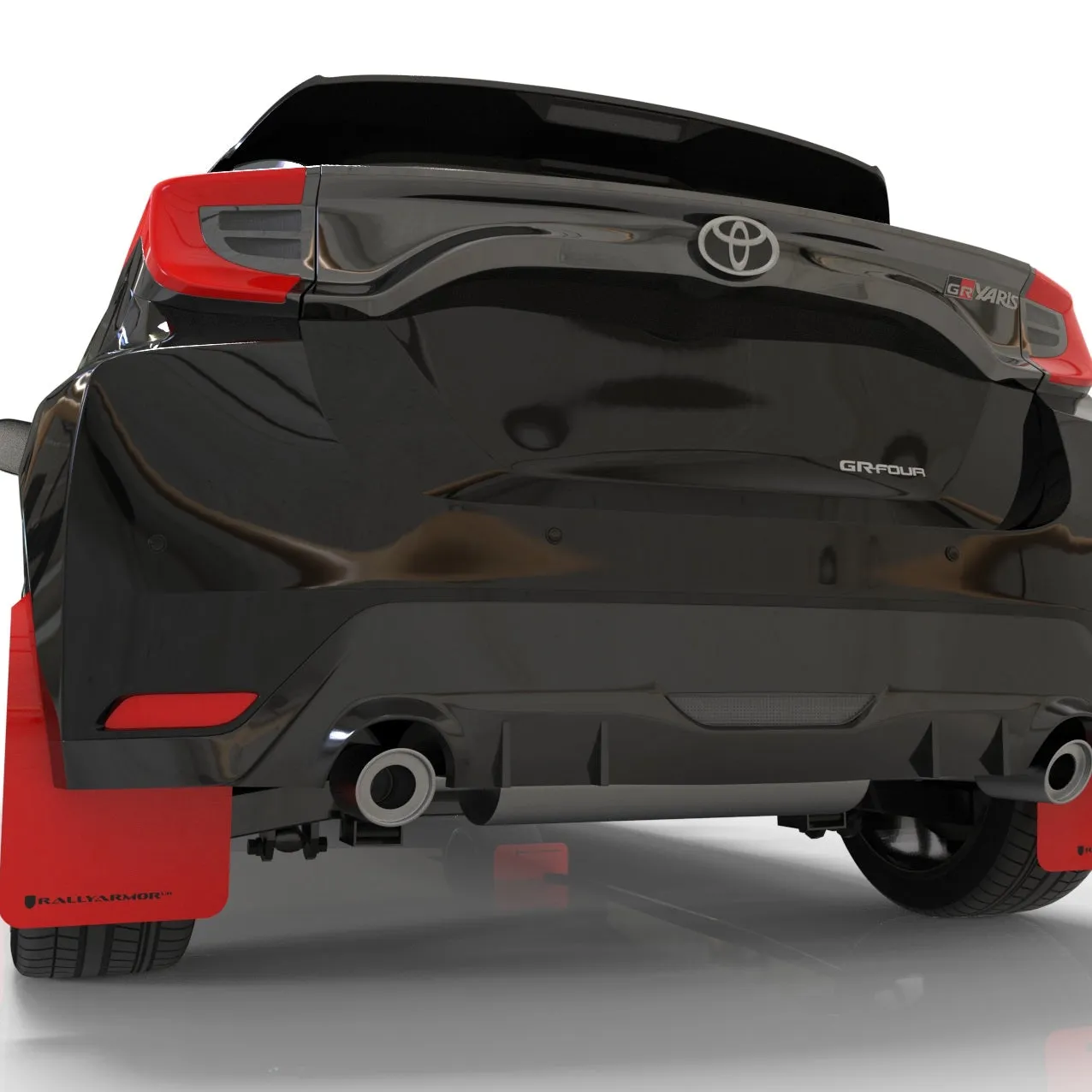 Rally Armor Red UR Mud Flaps w/Black Logo | 2020-2022 Toyota GR Yaris