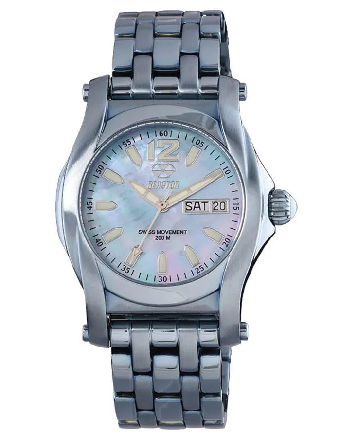 Reactor Curie Womens Watch - Ice Blue Stainless Steel - Mother of Pearl