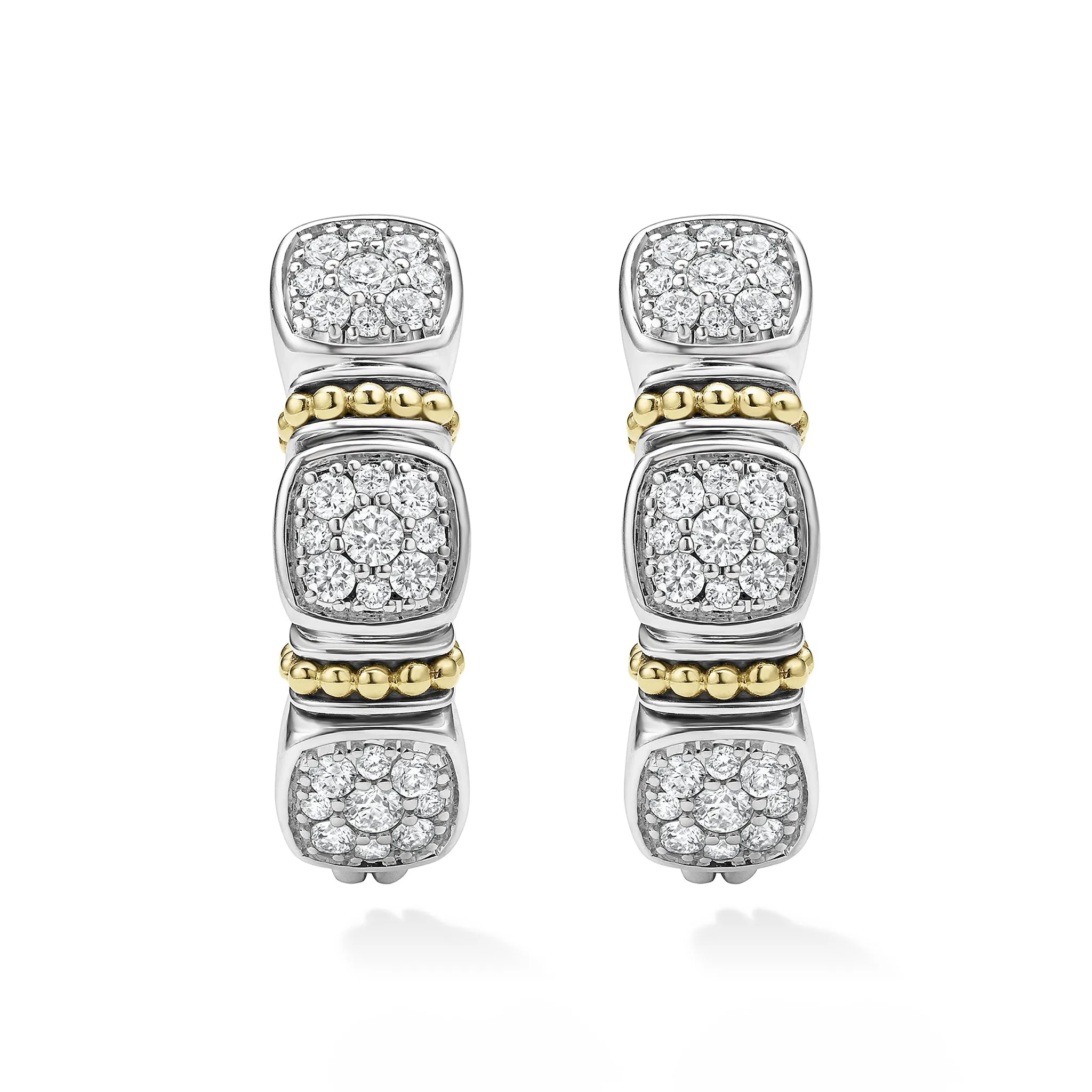 Rittenhouse Two-Tone Diamond Hoop Earrings