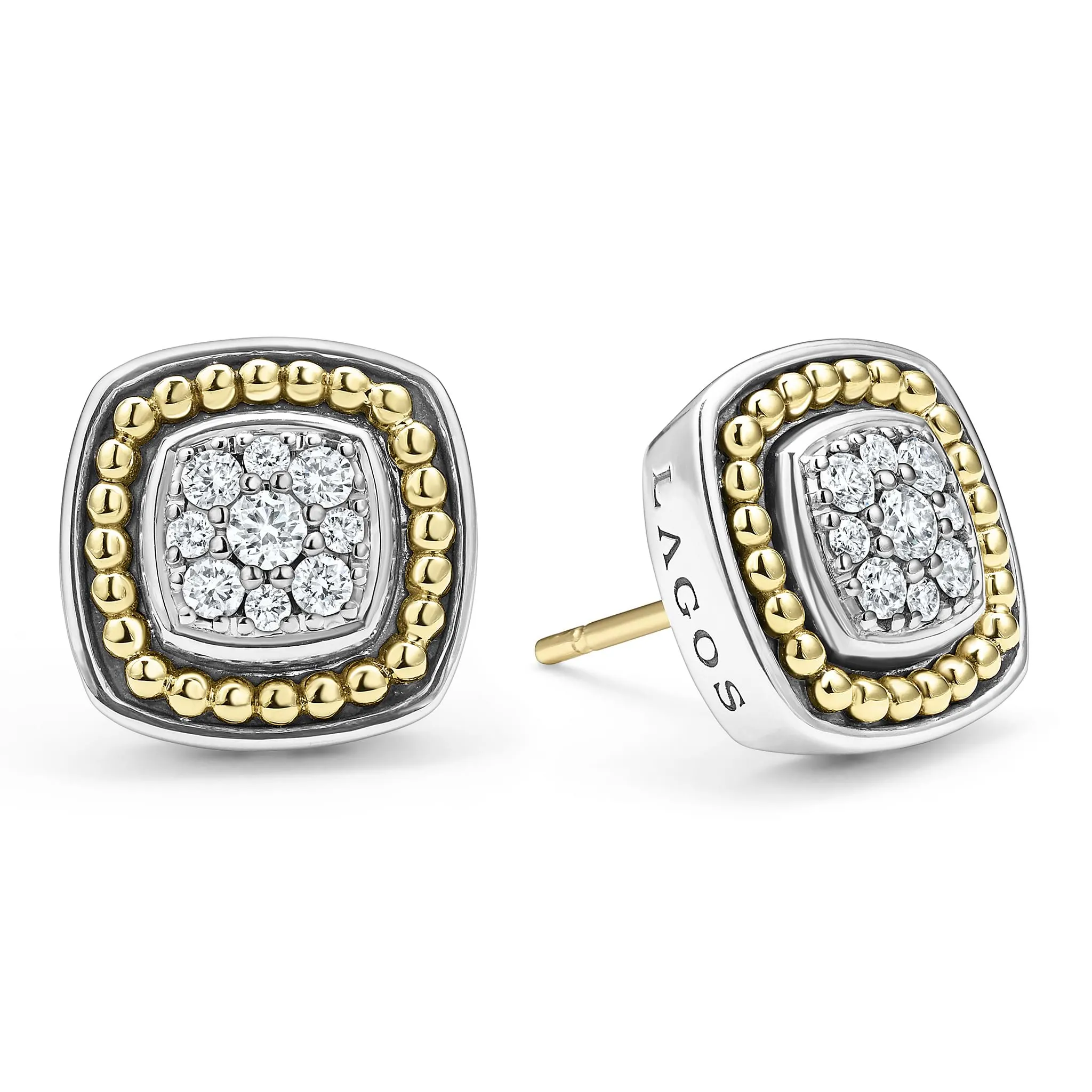 Rittenhouse Two-Tone Diamond Stud Earrings