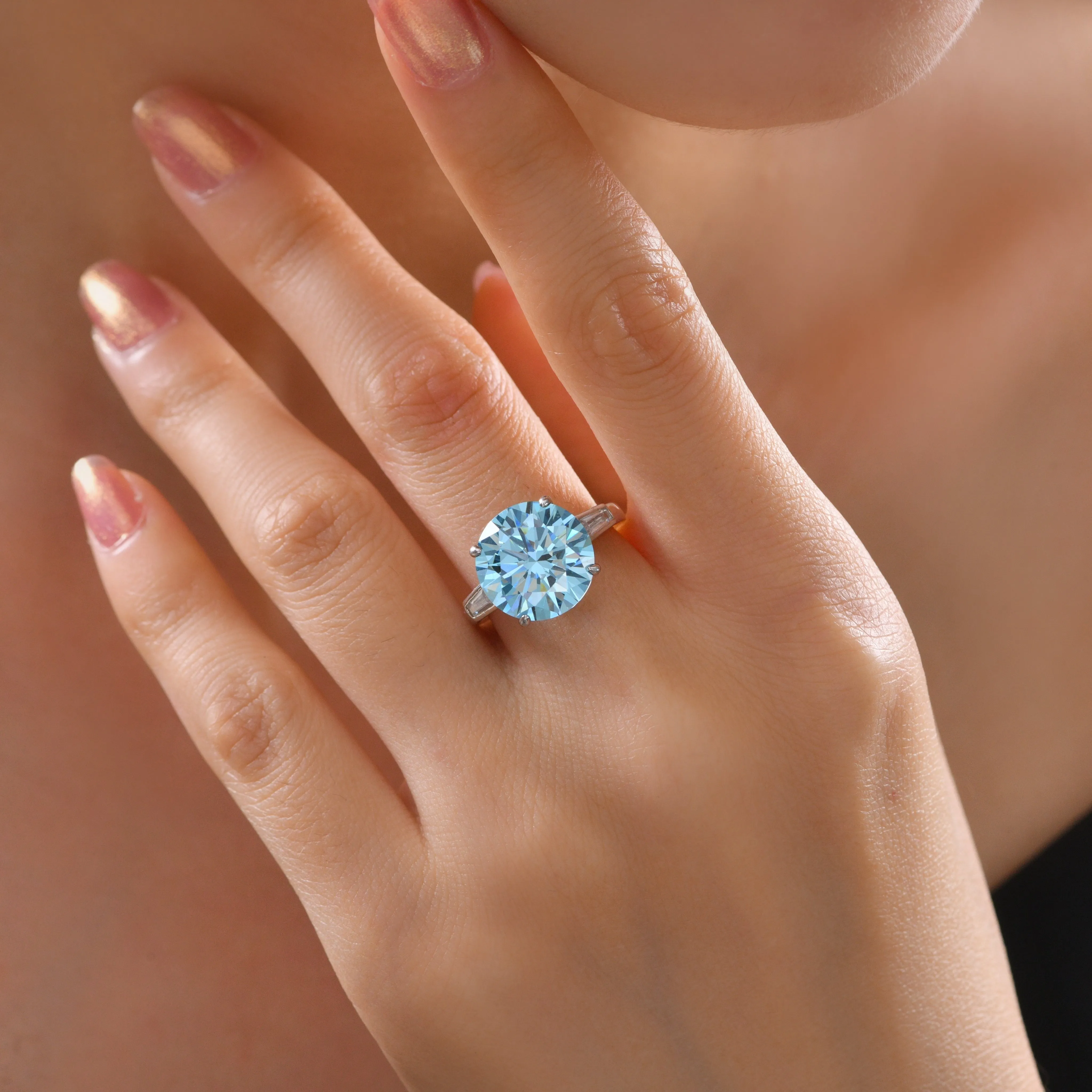 Riviera Blue 5 Carat Aquamarine Ring