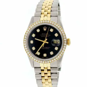 Rolex Datejust 2-Tone Gold/Steel 36MM Jubilee Watch  Diamond Dial &amp; Bezel TFJ-142508166