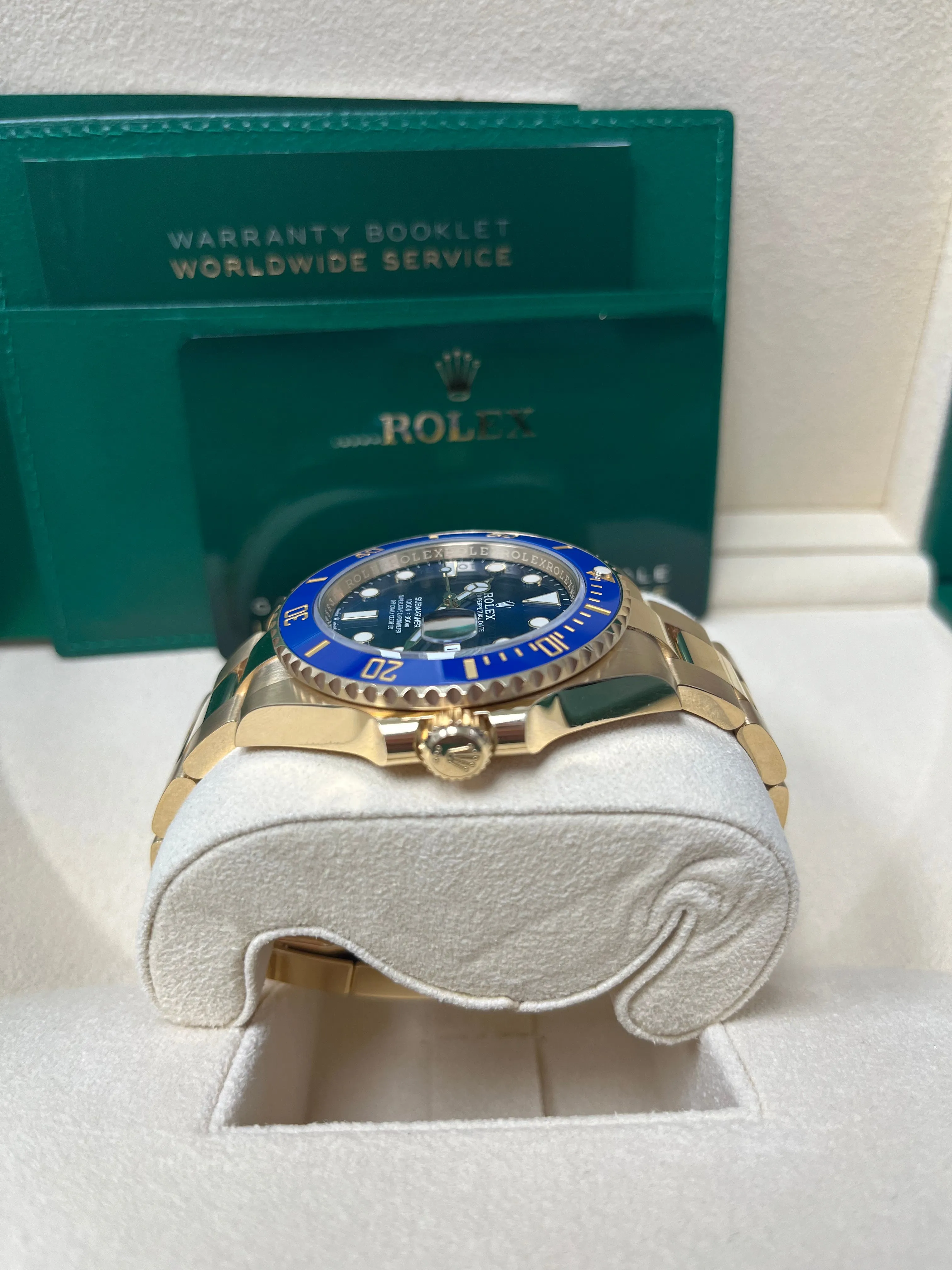 Rolex Yellow Gold Submariner Date Watch - Blue Bezel - Blue Dial -(REF# 126618LB)