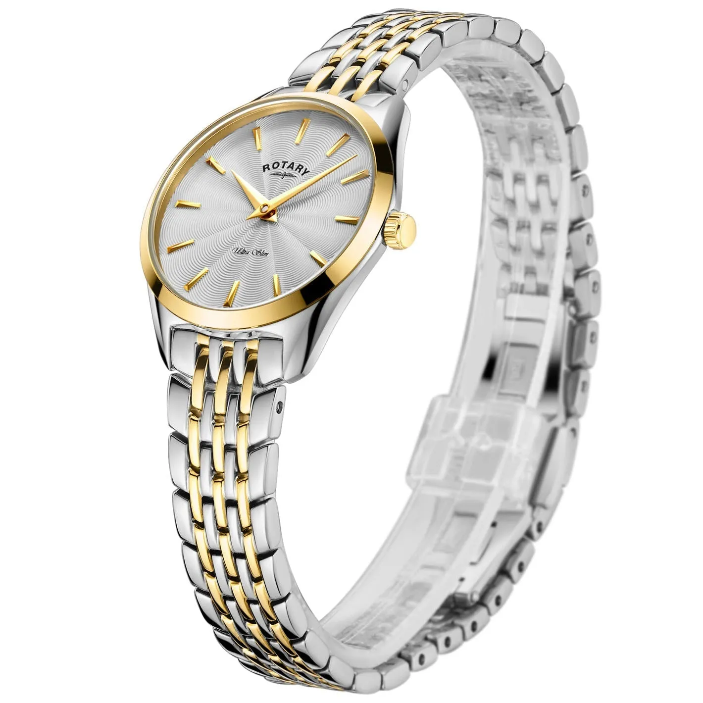 Rotary Ultra Slim Ladies White Watch LB08011/02