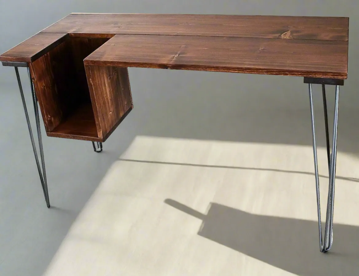 Rustic Industrial Desk, Computer Desk, Office Work Desk, Solid Wood Desk - Available in Many Colours!