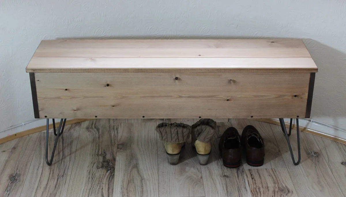 Rustic Industrial Trunk, Wooden Trunk,  Storage Trunk, Storage Bench, Trunk Coffee Table - Available in Many Colours!