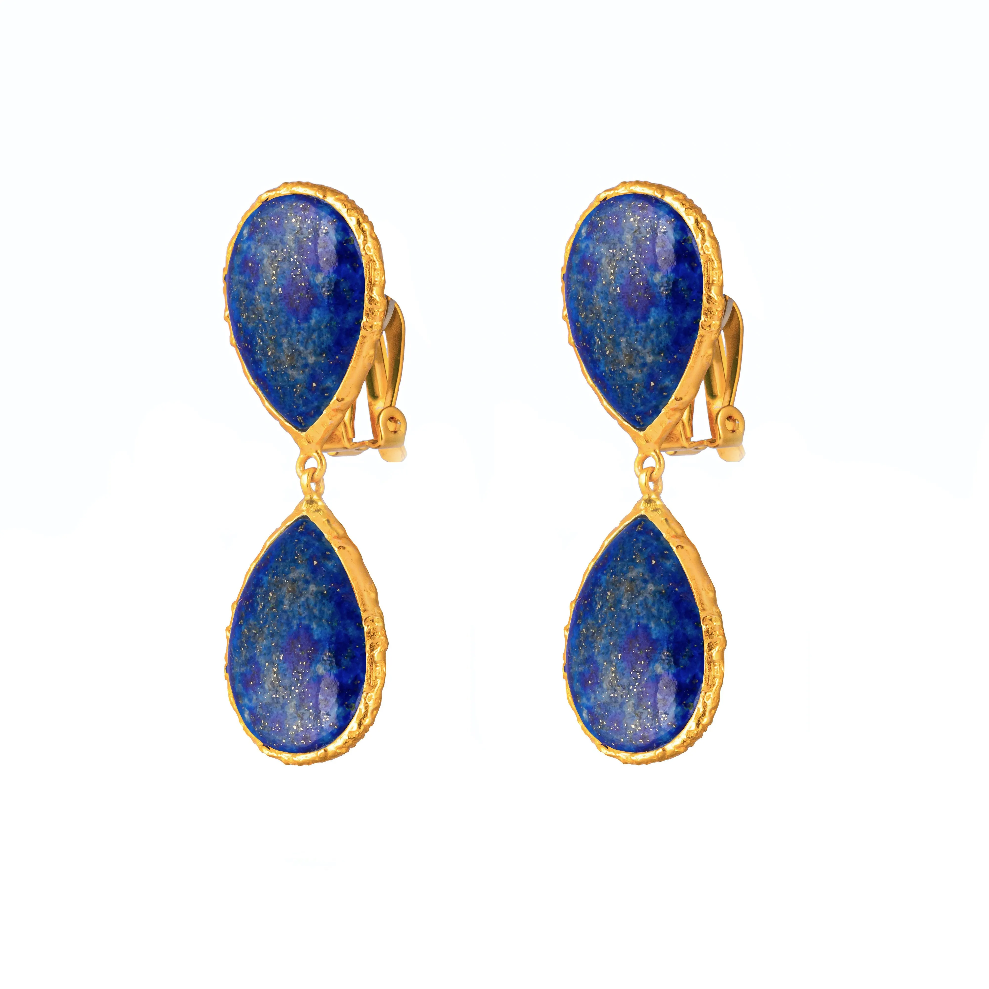 Sail Earrings Lapis