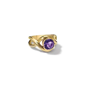 Severine Small Ring Yellow Gold - Amethyst