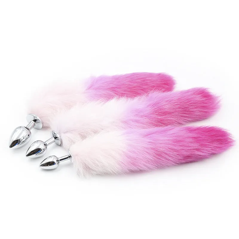 Sexy Faux Fox Metal Butt Plug Tail Set with Hairpin Kit Butt Plug Anal Tail Penis Massager