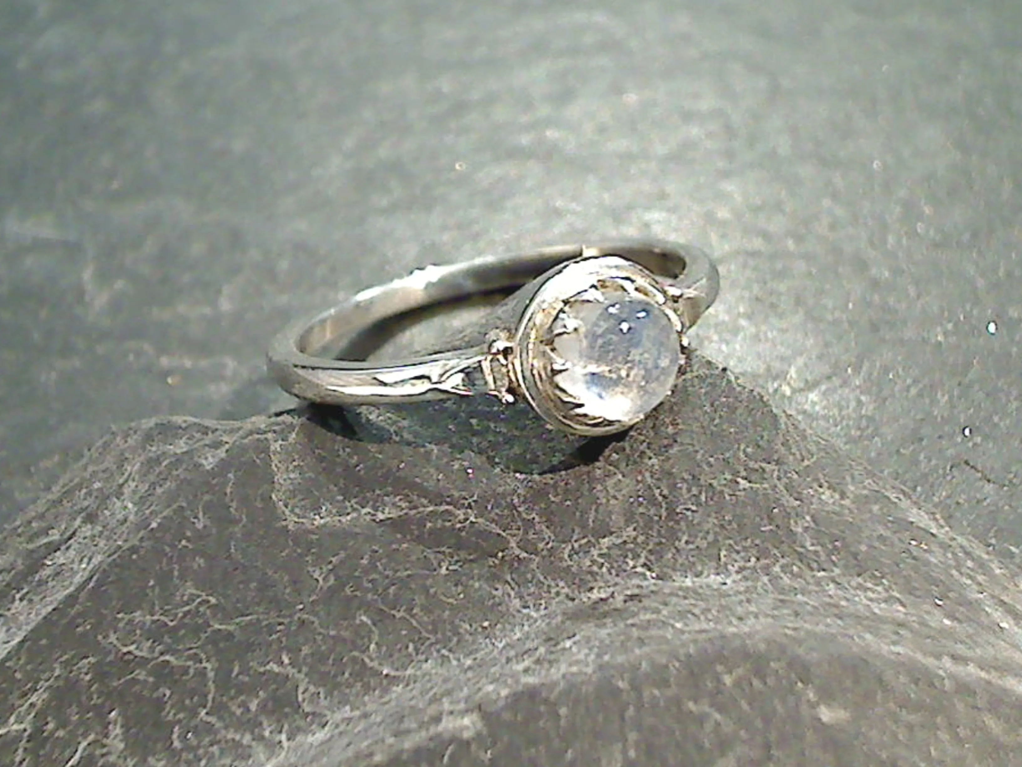 Size 8.25 Moonstone, Sterling Silver Ring