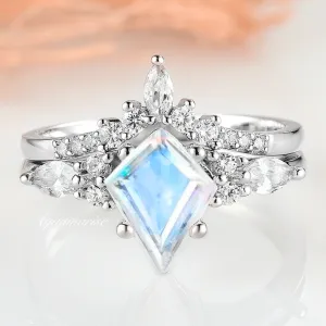 Skye Kite Moonstone Ring Set- Sterling Silver