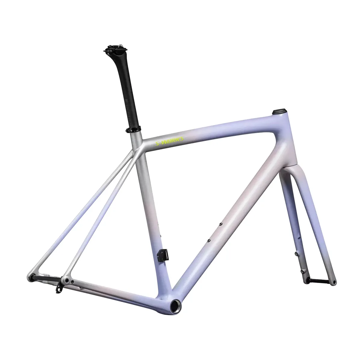 SPECIALIZED SWORKS AETHOS Road Frameset 2025 - SATIN CLAY - POWDER INDIGO - SILVER DUST - RADIAL FADE   LAPIS EDGE FADE / HYPER   100% LAPIS