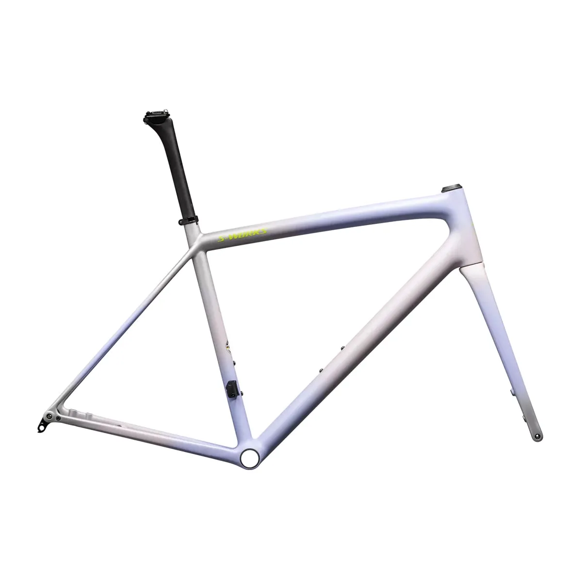 SPECIALIZED SWORKS AETHOS Road Frameset 2025 - SATIN CLAY - POWDER INDIGO - SILVER DUST - RADIAL FADE   LAPIS EDGE FADE / HYPER   100% LAPIS