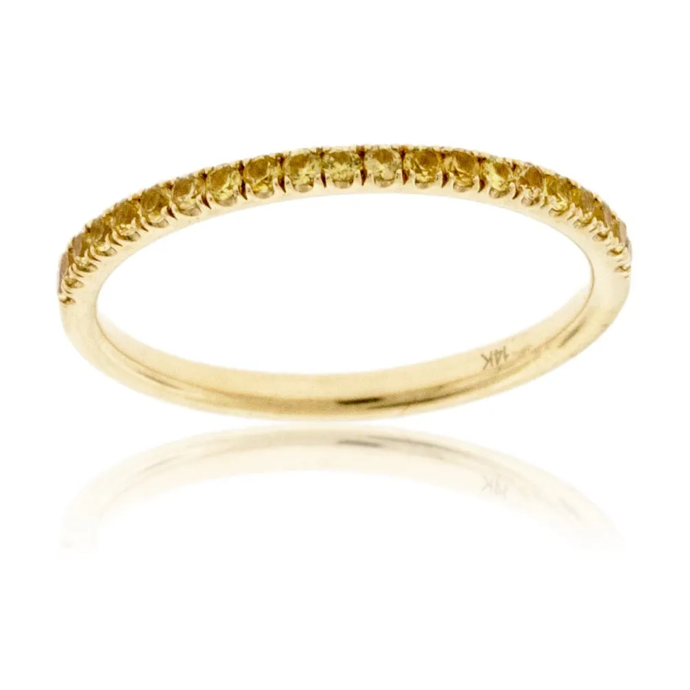 Stackable Yellow Sapphire Style Band