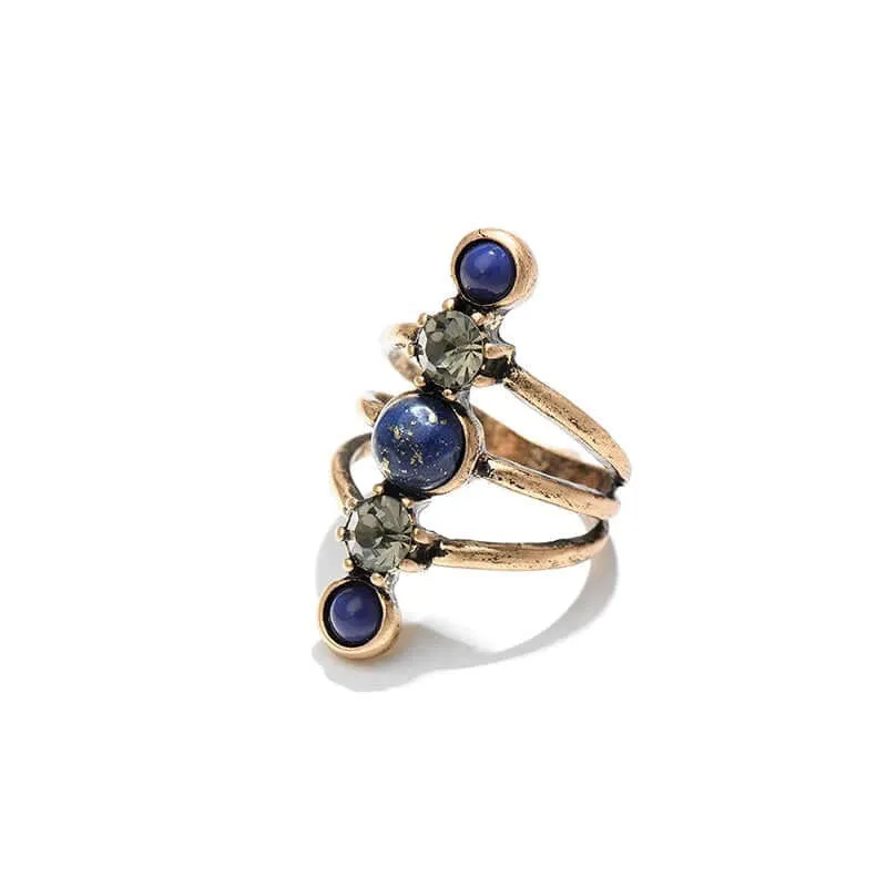 Stacked Lapis Stone Ring