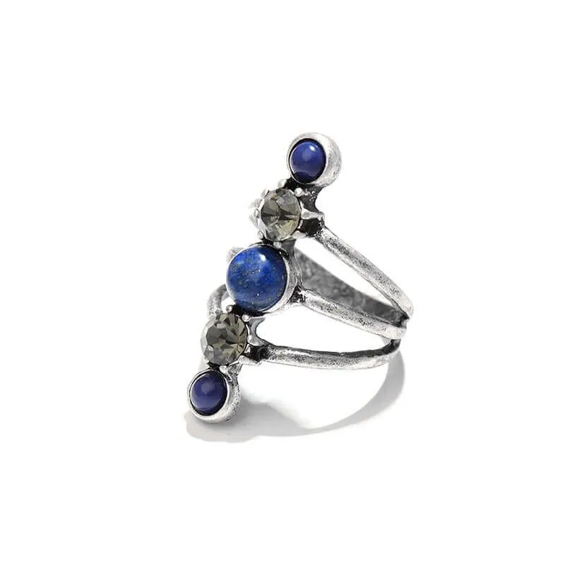 Stacked Lapis Stone Ring