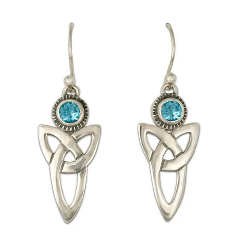 Trinity Earrings with Gems