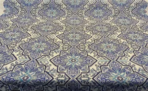 Waverly Crystalline Embroidery Blue Lapis Upholstery Fabric By the Yard