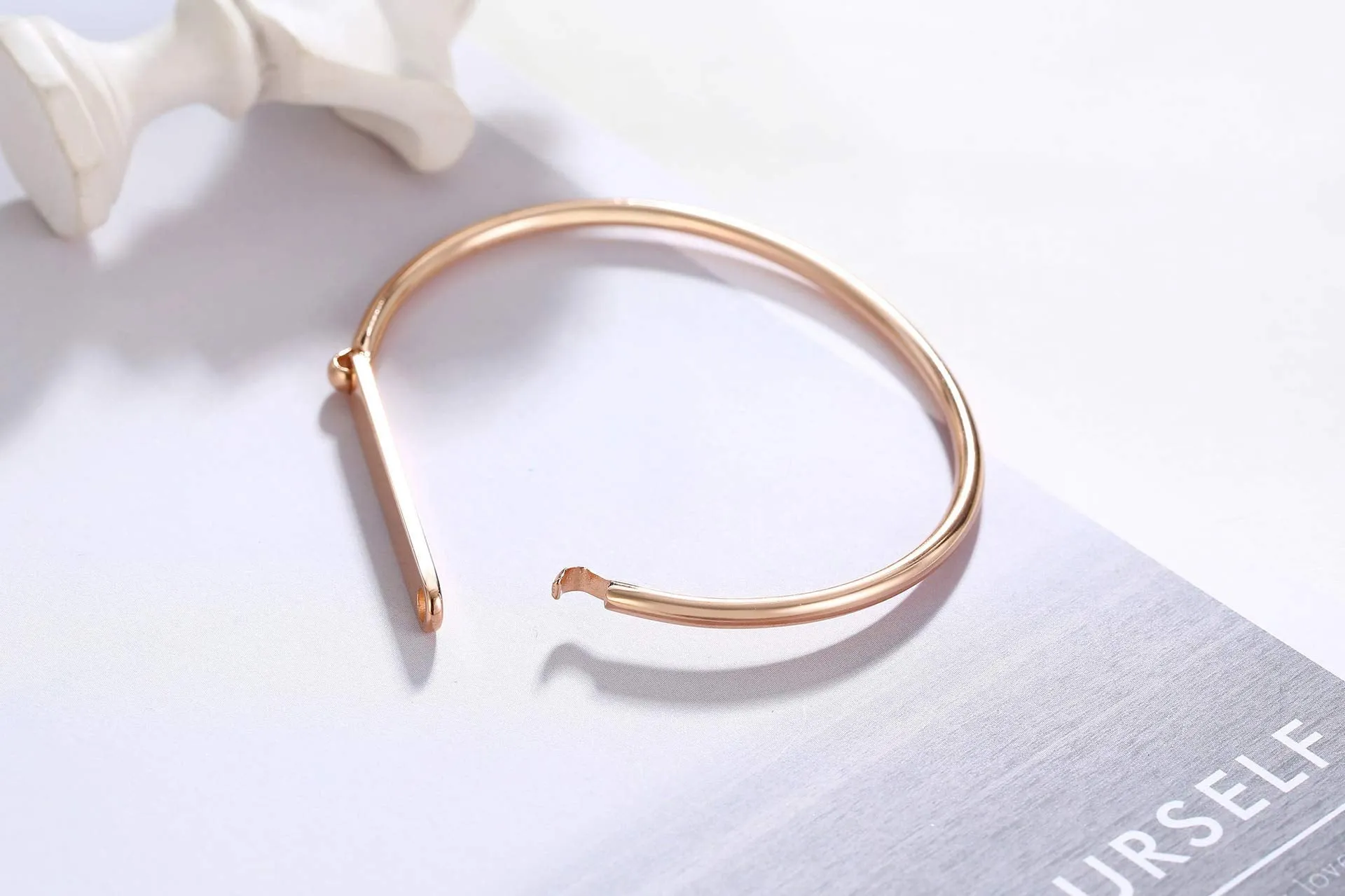 Yellow Chimes Bracelet for Women Stainless Steel Rose Gold Plated Bangle Style Kada Bracelet for Women and Girls