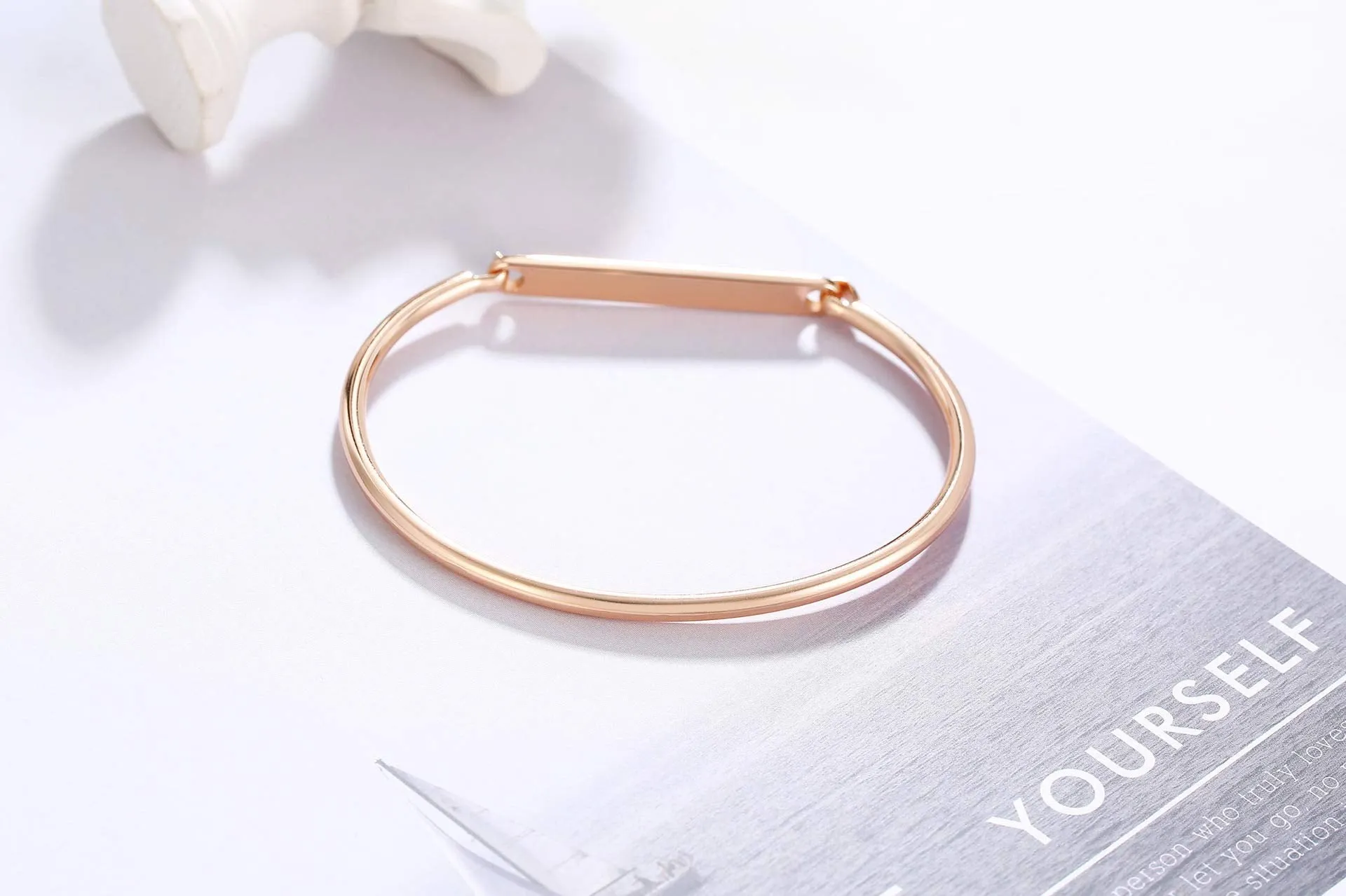 Yellow Chimes Bracelet for Women Stainless Steel Rose Gold Plated Bangle Style Kada Bracelet for Women and Girls